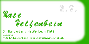 mate helfenbein business card