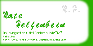 mate helfenbein business card